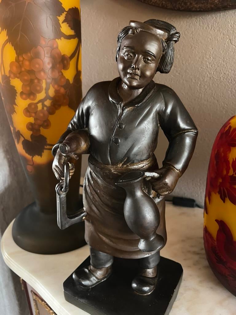 Hans Gruber kastelein brons zeer oud, Antiek en Kunst, Kunst | Beelden en Houtsnijwerken, Ophalen, Brons