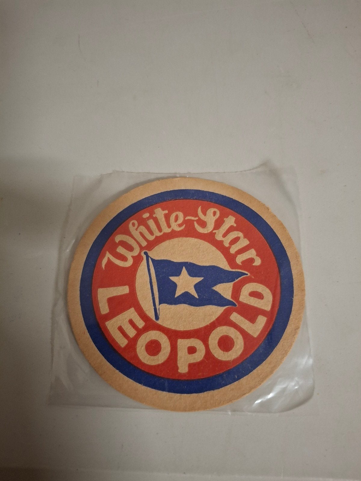 Oud bierviltje white star leopold, Ophalen of Verzenden