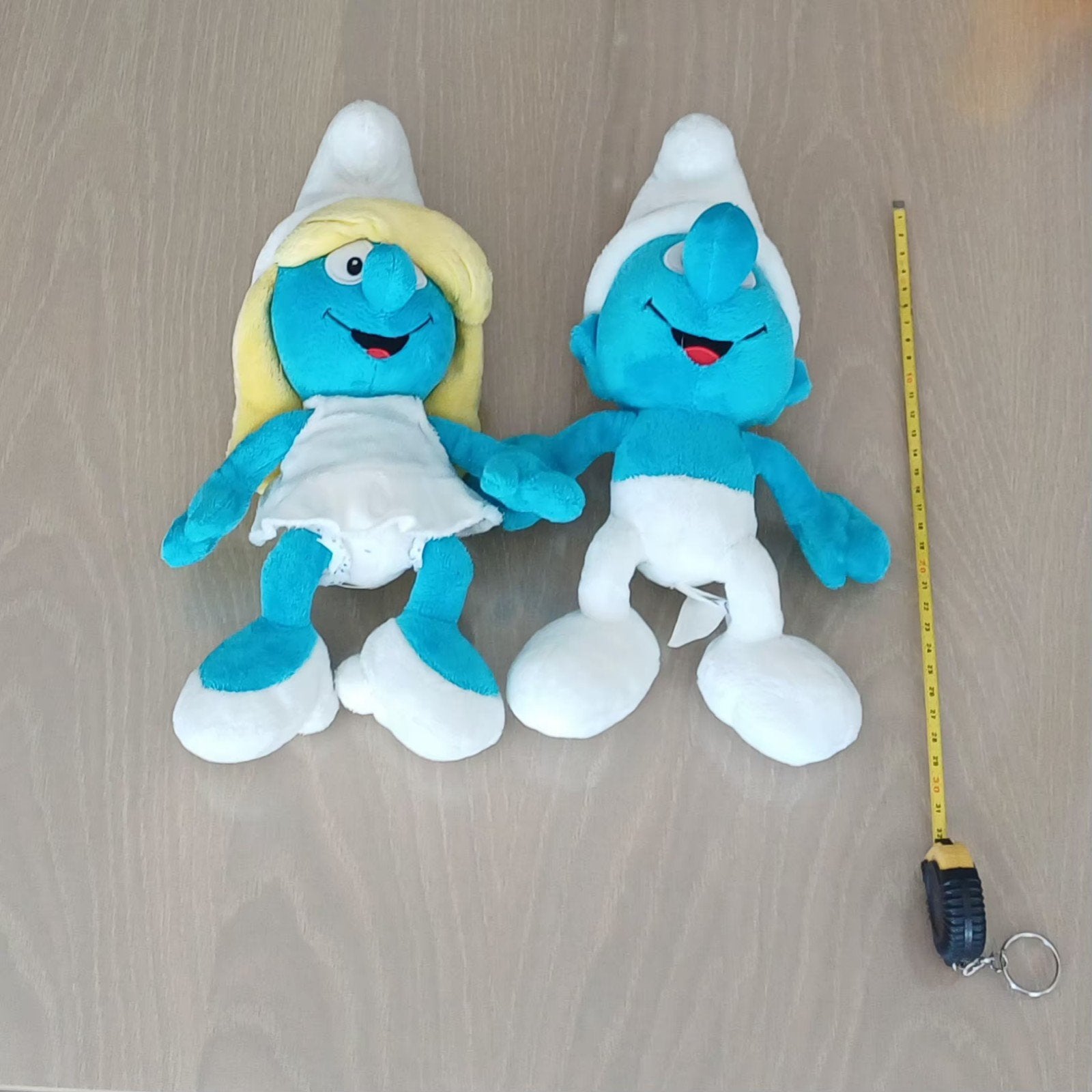 Set van 2 Smurfen pluche knuffels(Smurfin & Smurf) ca. 30cm, Verzamelen, Smurfen, Ophalen of Verzenden, Smurfin