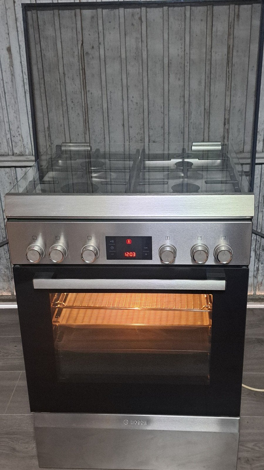 gasfornuis met eleketrische oven Bosch, Enlèvement