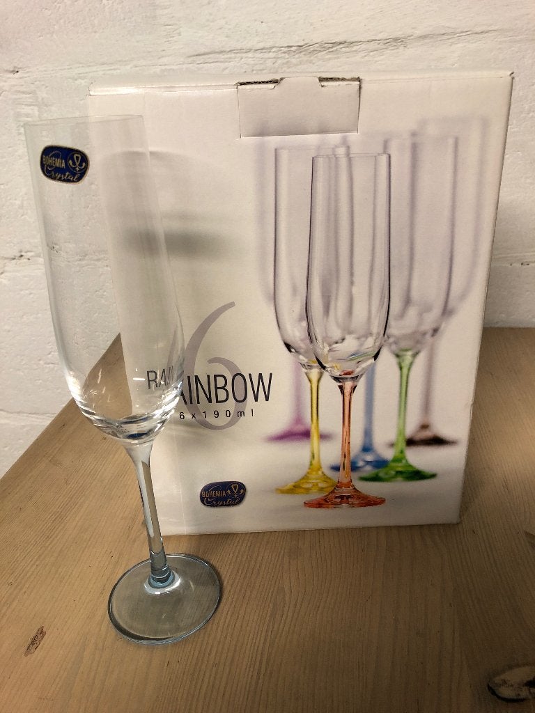 Glazen 6 st, Verzamelen, Glas en Drinkglazen, Ophalen, Nieuw, Overige typen