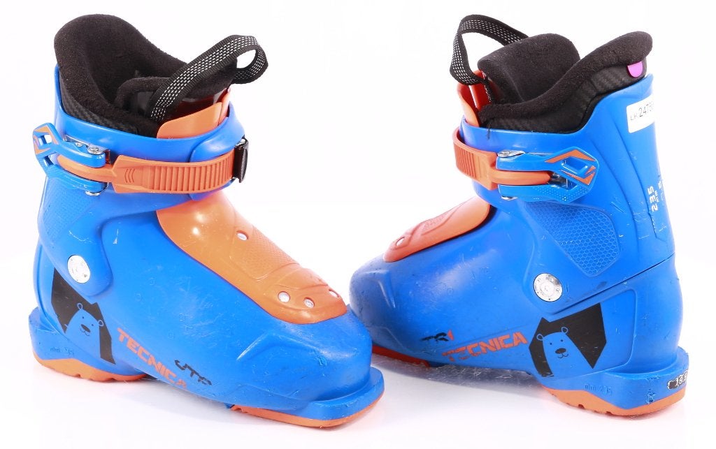 30; 30,5 EU kinderskischoenen TECNICA JTR 1, BLUE/orange, Overige merken, Gebruikt, Verzenden, Schoenen