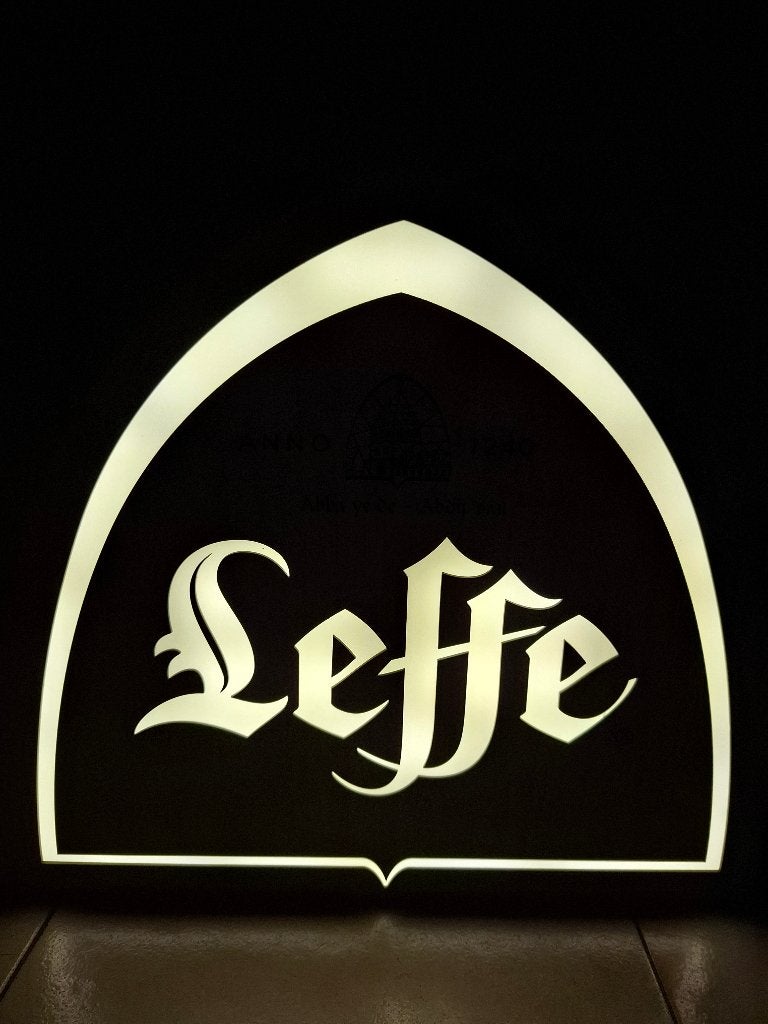 Enseigne lumineuse bière l'abbaye de Leffe, Collections, Enlèvement ou Envoi, Neuf, Table lumineuse ou lampe (néon)