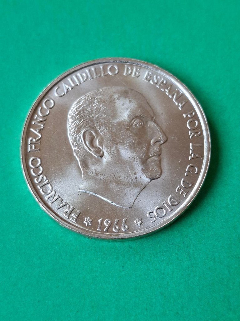 1966 Espagne 100 pesetas en argent Franco, Envoi, Autres pays, Monnaie en vrac, Argent