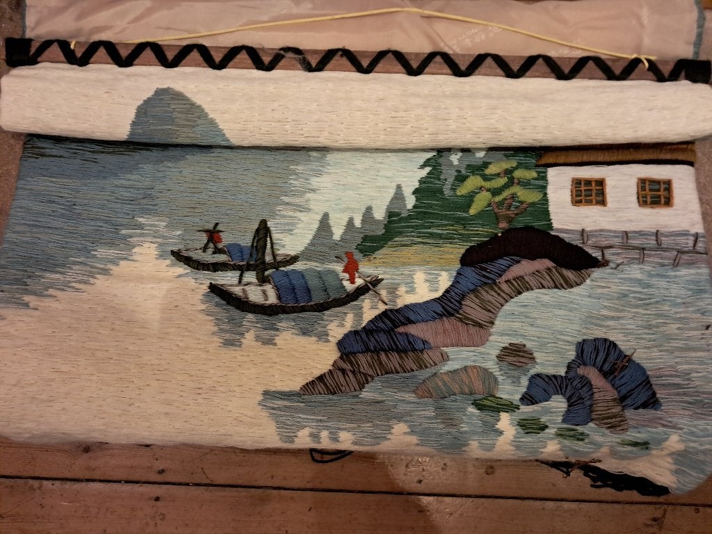 Tapisserie de décoration murale à suspension motif paysage., Maison & Meubles, Enlèvement, Comme neuf, Vintage