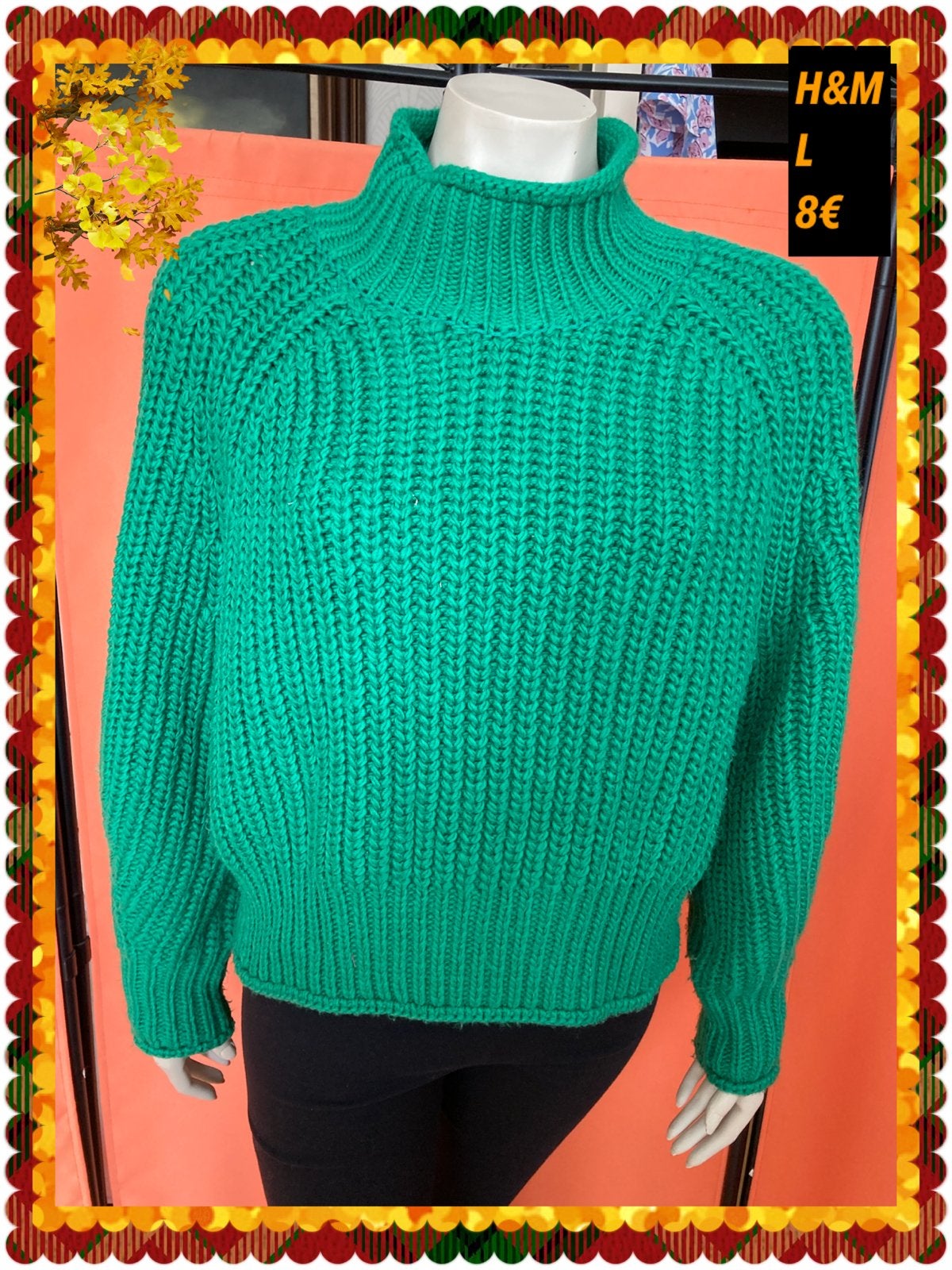 Rolkraagtrui dames L. H&M, Ophalen of Verzenden, Zo goed als nieuw, Maat 42/44 (L), Groen
