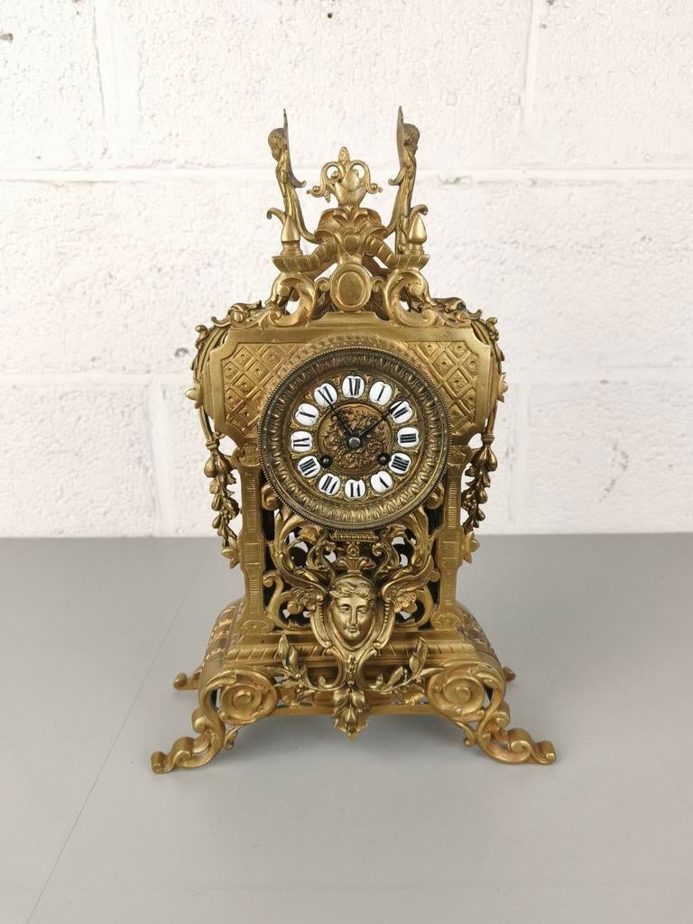 Messing schouwklok, Antiek en Kunst, Antiek | Klokken, Ophalen