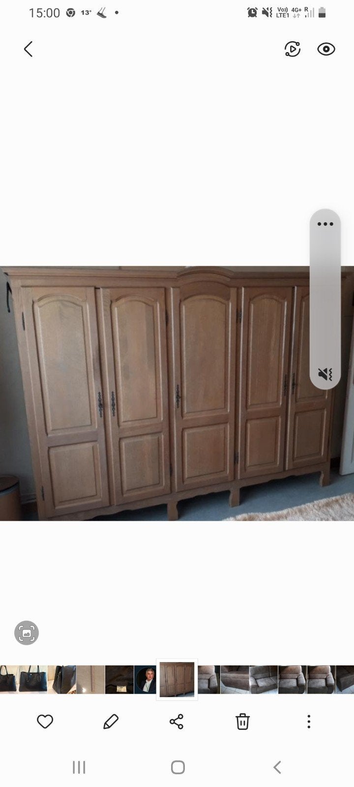 Armoire 5 portes en très bon état, Maison & Meubles, Klassiek, Utilisé, Avec porte(s), 150 à 200 cm