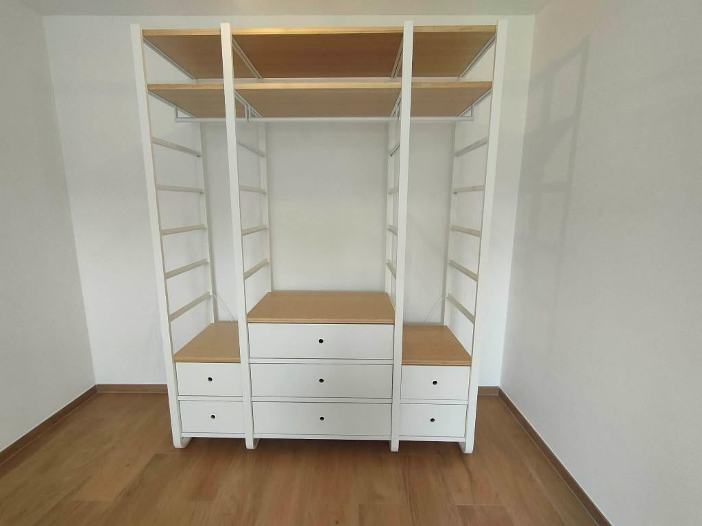 ELVARLI opbergkast - wit met planken en lades, Huis en Inrichting, Ophalen, Overige materialen, 150 tot 200 cm, Scandinavisch
