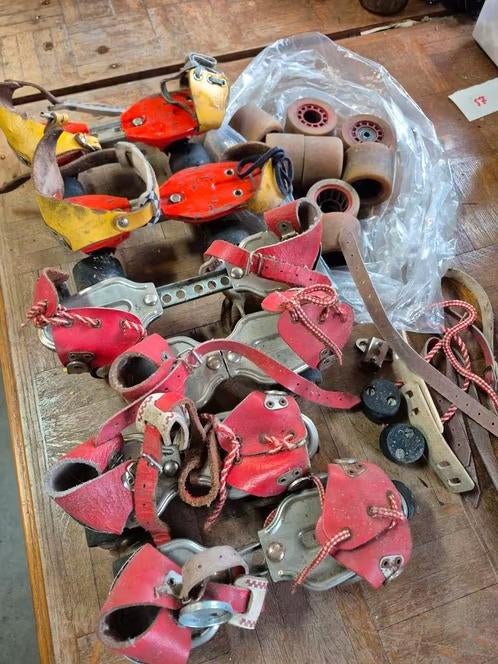 3 Sets vintage rolschaatsen, Ophalen of Verzenden