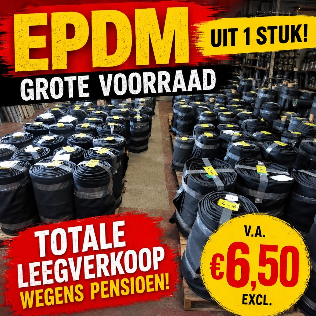 EPDM Rubberfolie Uit 1 Stuk | Leegverkoop | v.a. €6,50, Ophalen, Overige materialen, Zwart, Nieuw