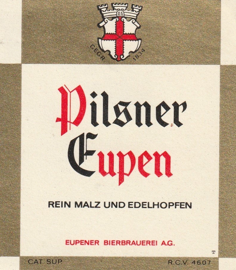 bieretiket België Eupener Bierbrauerei Eupen : Pilsner, Collections, Envoi, Utilisé, Autres types, Autres marques