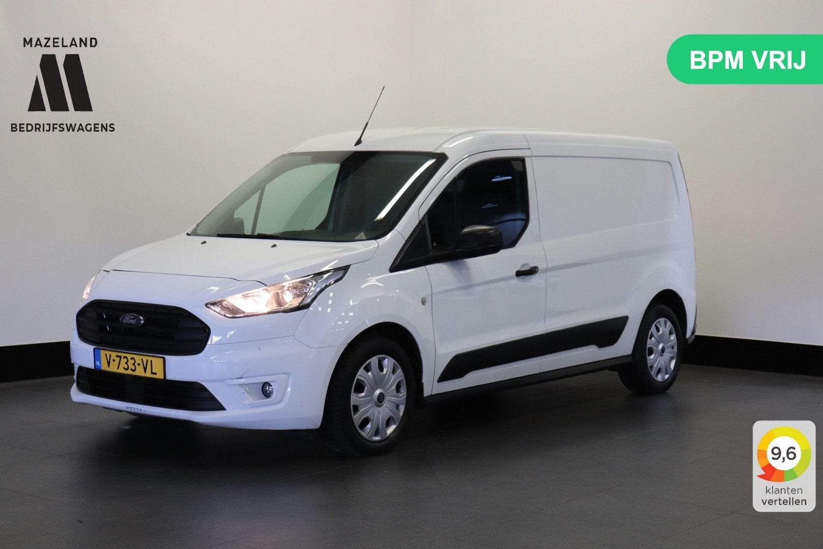 Ford Transit Connect 1.5 EcoBlue 100PK L2 EURO 6 - Airco - C, Auto's, Electronic Stability Program (ESP), Wit, Bedrijf, Ford