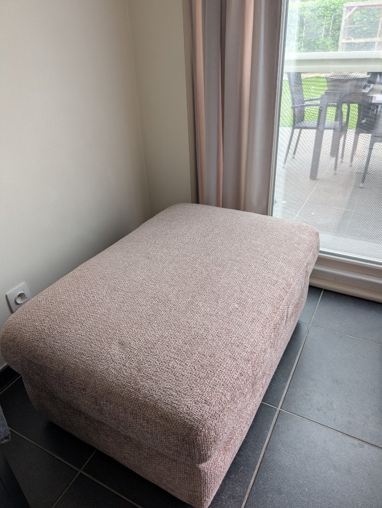 Voetenbank  nieuwstaat 101x 71cm, Ophalen, 100 tot 125 cm, Zo goed als nieuw, Stof