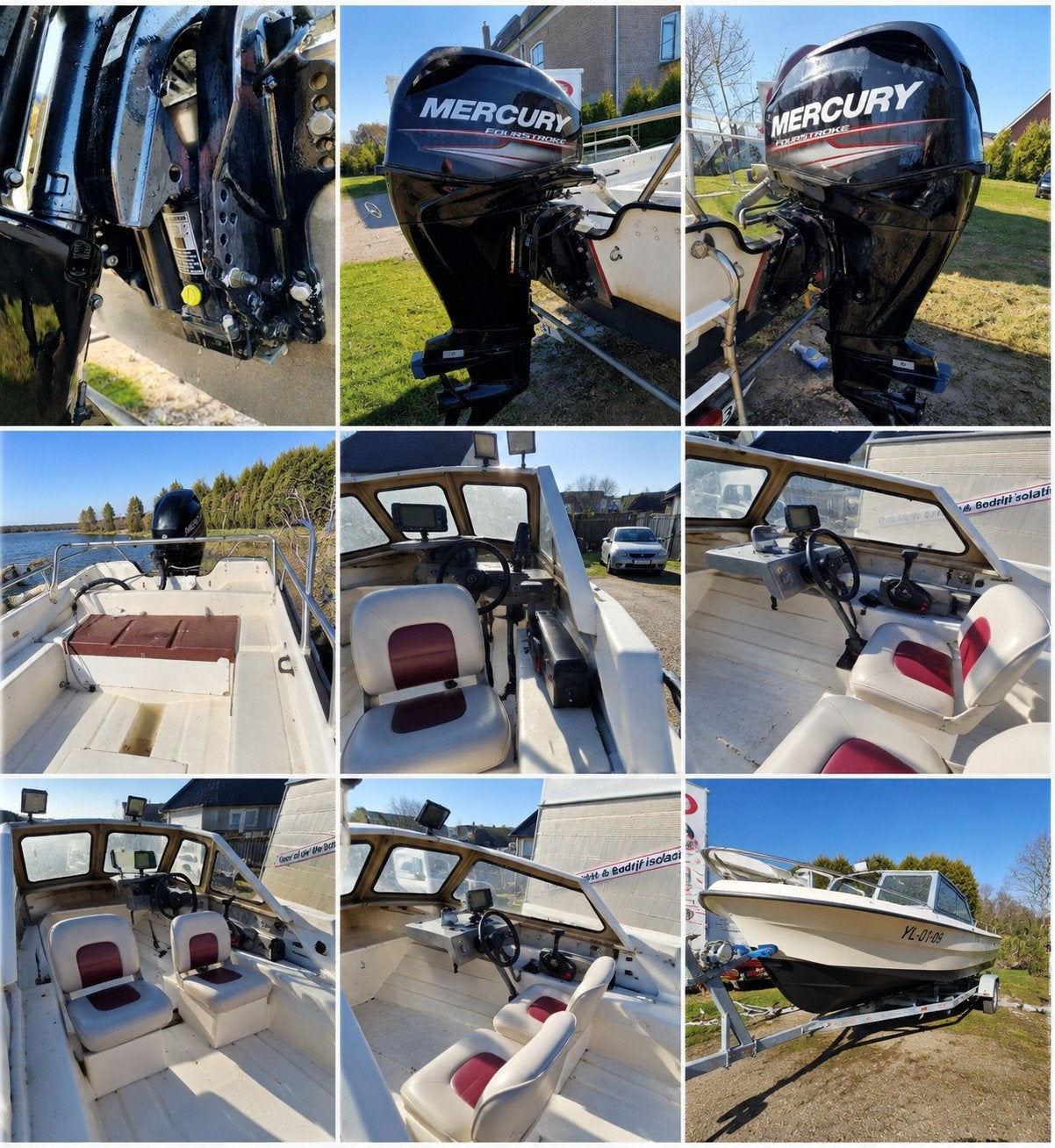 RANA 17 VIS- & SPORTBOOT | MERCURY 40 PK FOURSTROKE, Watersport en Boten, Ophalen of Verzenden, Polyester, Elektrische start
