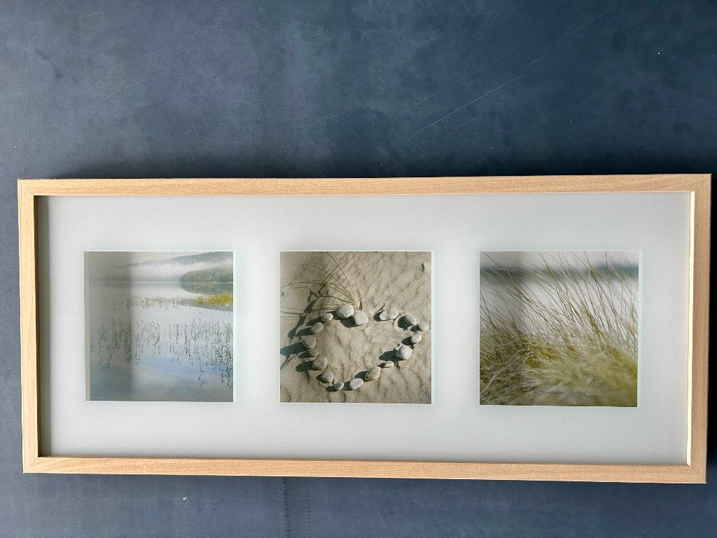Kader met 3 foto's aan zee, Maison & Meubles, Enlèvement, Comme neuf