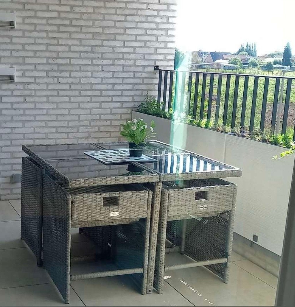 Tuinset 5 delig poly rattan, Ophalen, Stoel, Tuinset