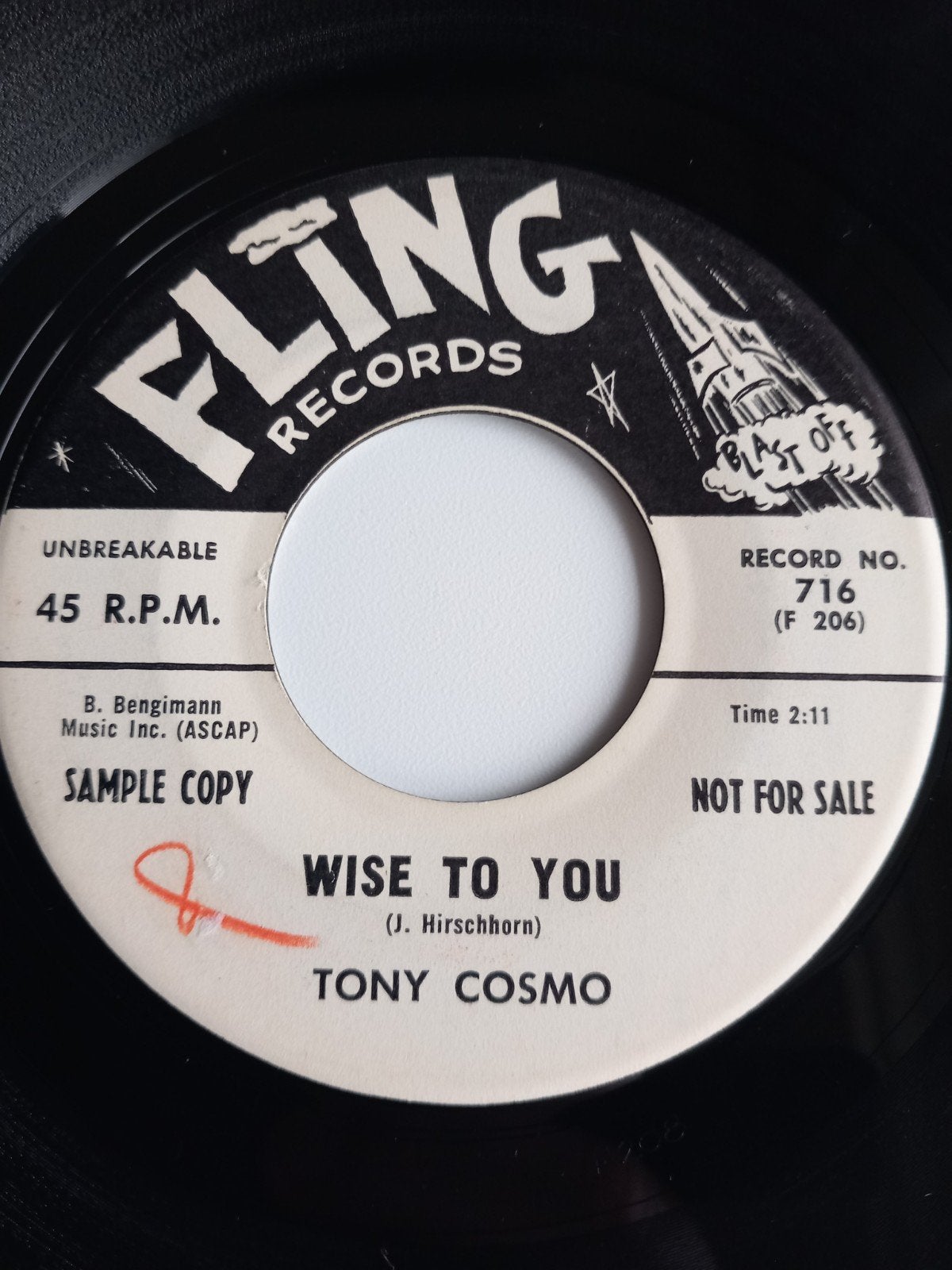 TONY COSMO. OLDIES 60S USA 45T, Ophalen of Verzenden