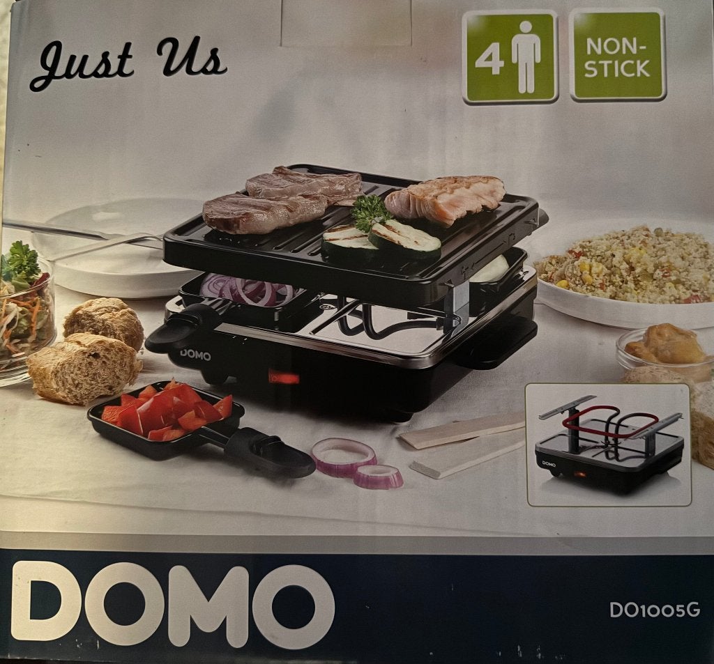 Domo just us raclette / grill, Electroménager, Appareils à gourmet, Enlèvement, Neuf, 4 à 7 personnes