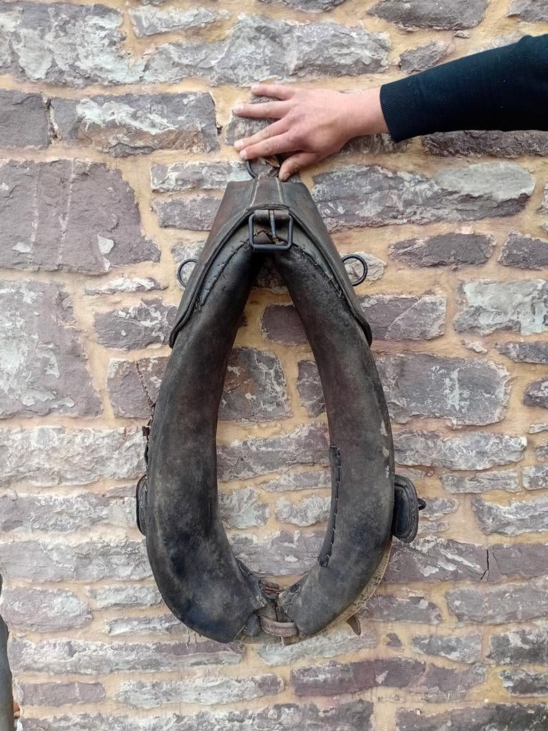 Collier, harnais ancien chevaux de trait, accepte offre, Enlèvement