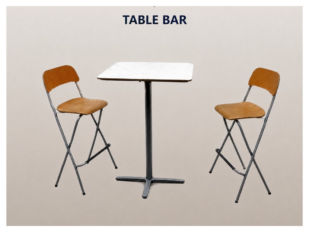 Eet staand. Witte bartafel en 2 kinderstoelen, Huis en Inrichting, Tafels | Eettafels, Ophalen, Gebruikt, 50 tot 100 cm, Tot twee personen