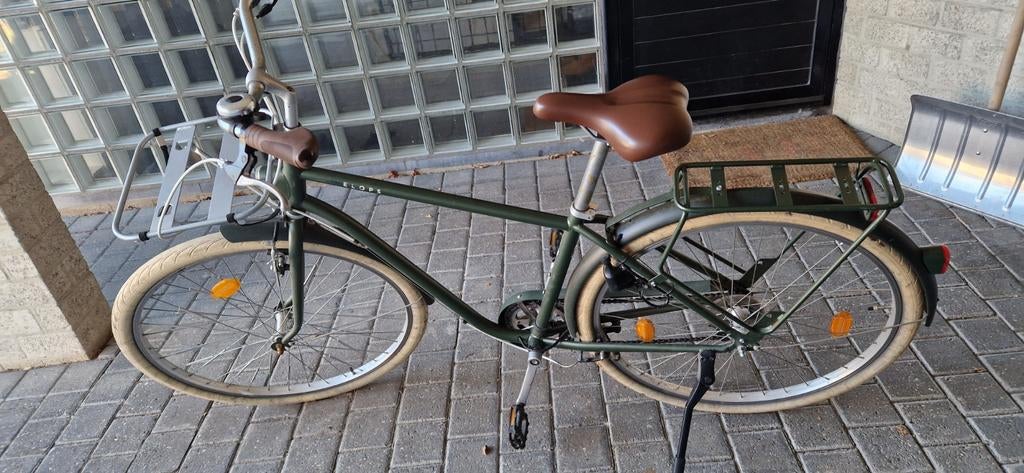 Groene heren/jongensfiets, Ophalen