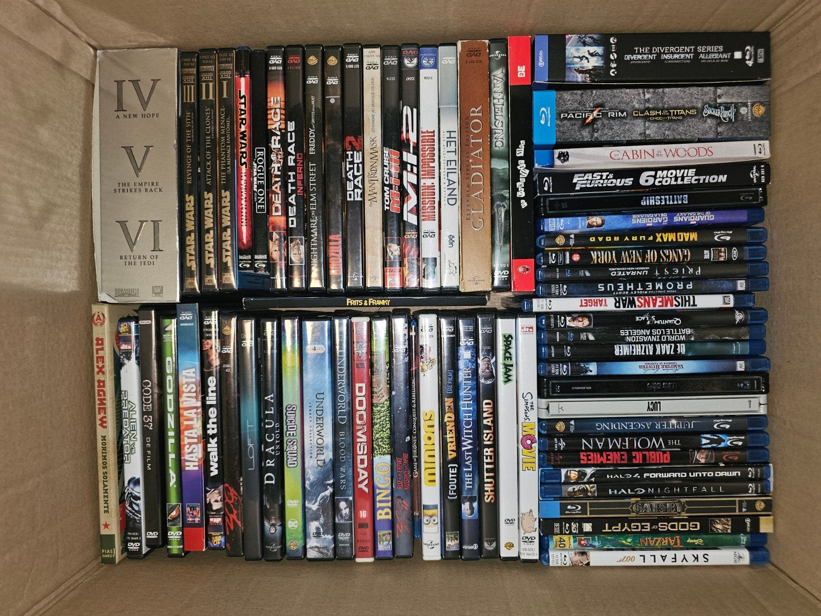Box dvds met verschillende genres, Enlèvement