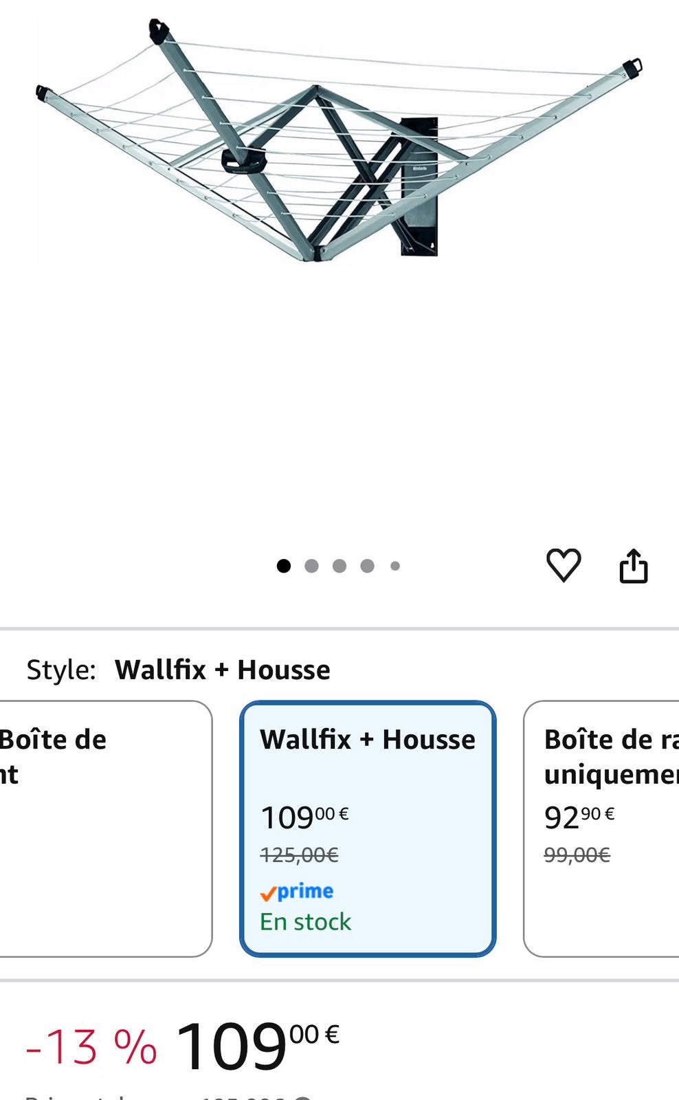 étendoir pliable de terrasse, Ophalen, Zo goed als nieuw