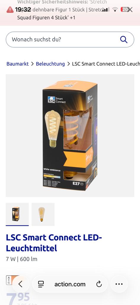 Set van 6 smartlampen, 30 à 60 watts, Comme neuf, Enlèvement, E27 (grand)