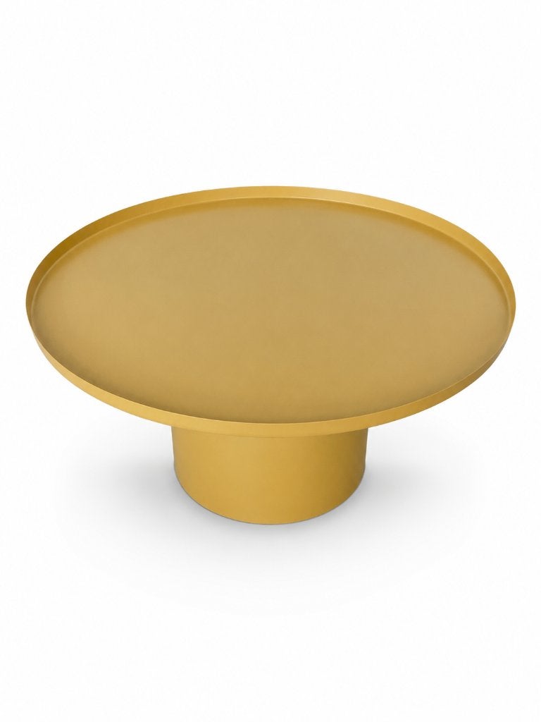 Salontafel Fleksa Kave Home Mustard, Ophalen, Rond, Nieuw, Scandinavisch