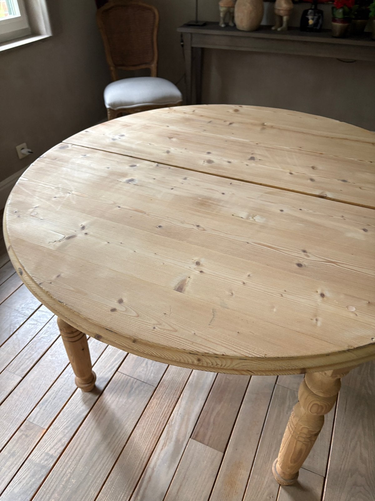 Tafel met 4 stoelen, Huis en Inrichting, Tafels | Eettafels, Ophalen, Gebruikt, 150 tot 200 cm, Rond