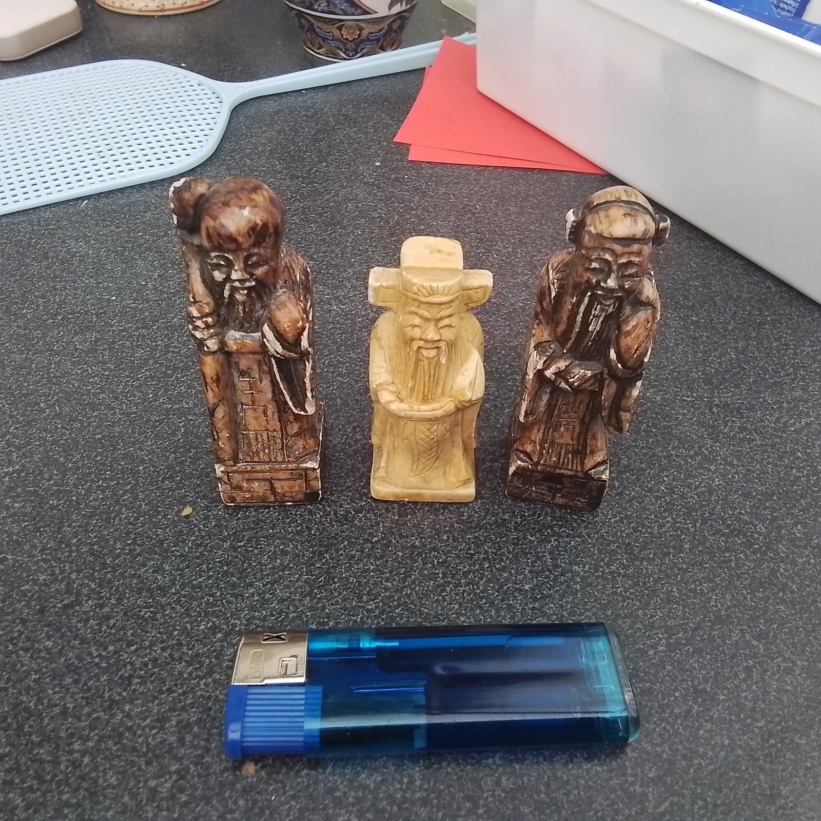 chinese beeldjes speksteen, Ophalen