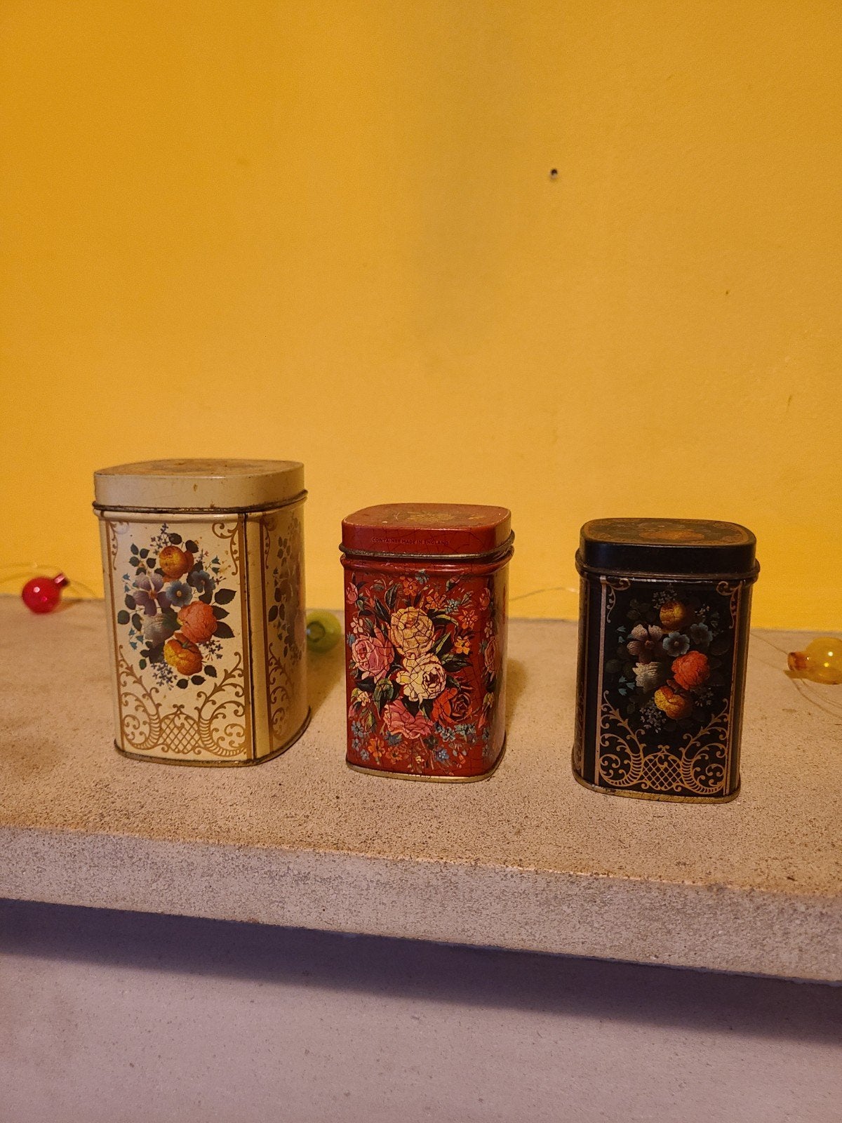 Assortiment 3 boîtes métalliques décoratives, Collections, Enlèvement, Comme neuf