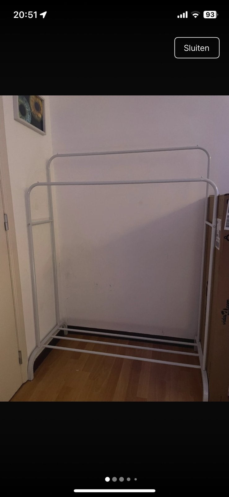 Dubbele rek met schoenhouder, Kleding | Dames, Kledingrekken, Ophalen, Zo goed als nieuw
