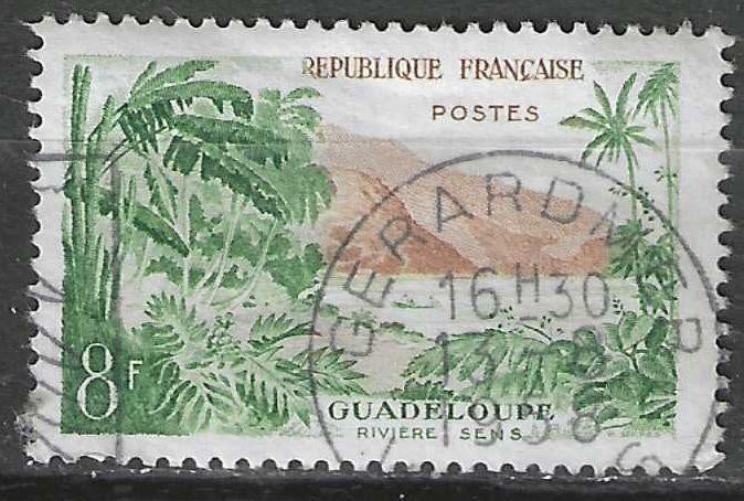 France 1957 - Yvert 1125 - Rivière Sens - Guadeloupe (ST), Envoi, Affranchi