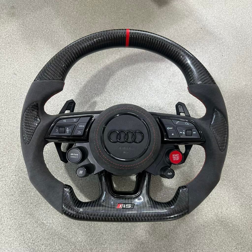 Audi carbon alcantara stuur S RS S line custom, Auto-onderdelen, Ophalen of Verzenden, Audi
