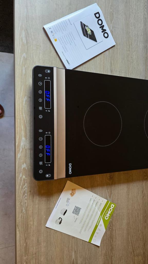 Domo 2 pits Inductiekookplaat, zwart, Elektronische apparatuur, Kookplaten, Ophalen, 3 kookzones of minder, Zo goed als nieuw