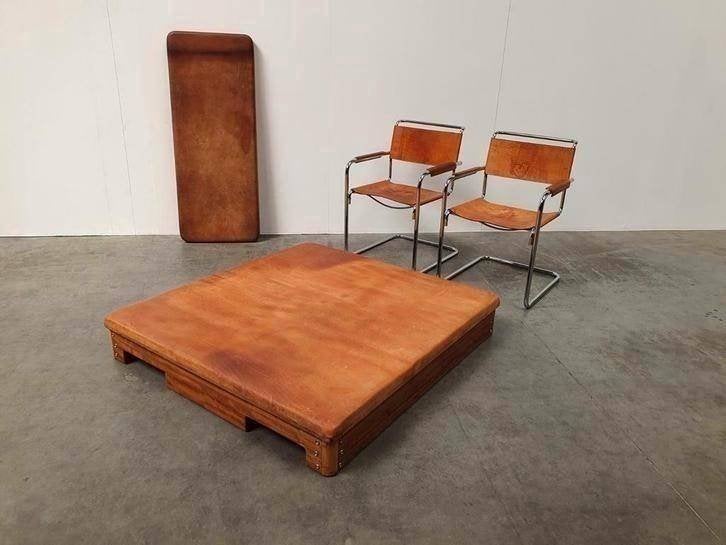 Vintage salontafel gymkast turnkast tuigleer 70s teak, Ophalen