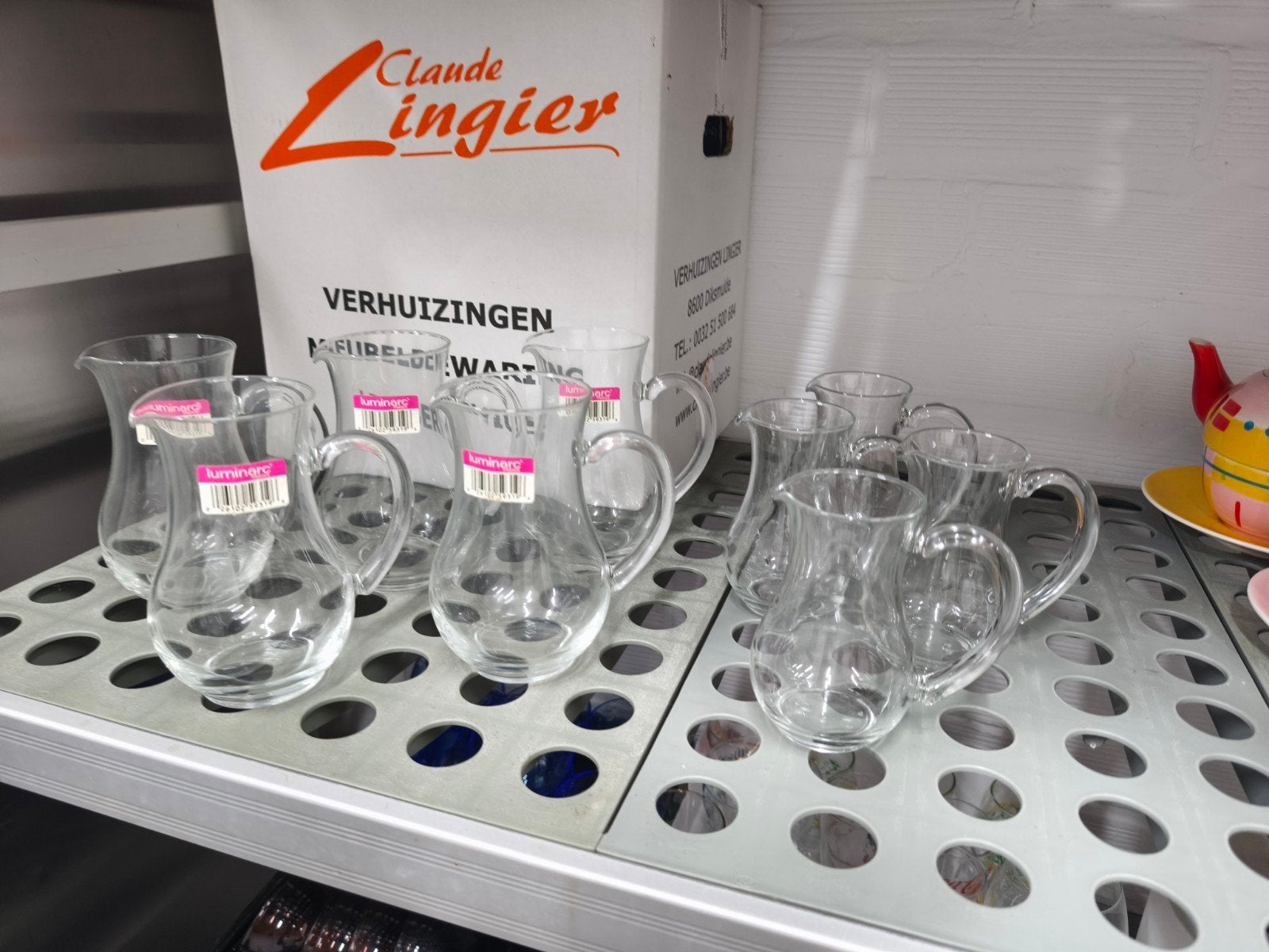 Luminarc karaf wijn  5x groot 4xklein, Verzamelen, Ophalen of Verzenden