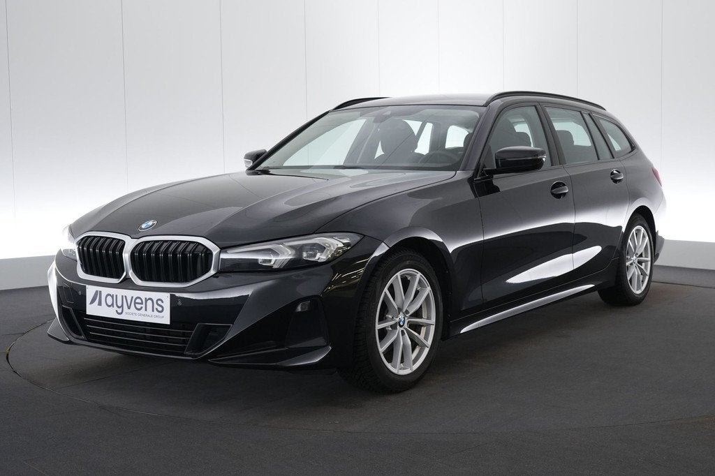 (2DDK046) BMW 3 TOURING, Auto's, Euro 6, 136 pk, Zwart, Bedrijf