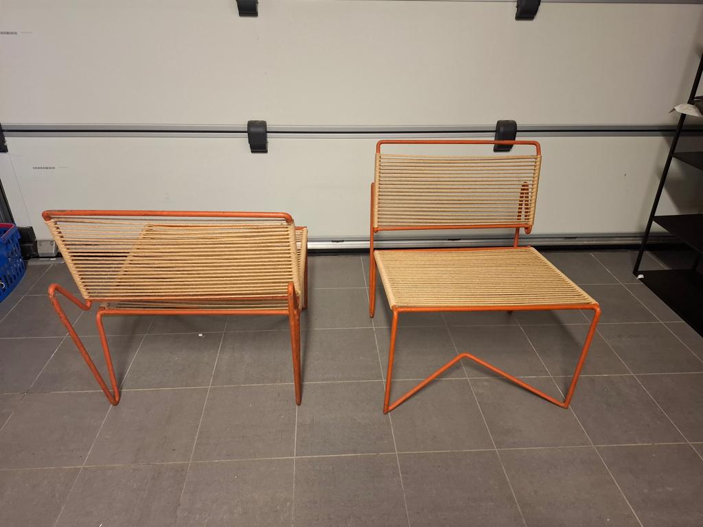 design spaghetti lounge chairs, Ophalen
