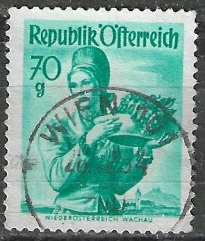 Autriche 1948/1950 - Yvert 748 - Costumes (ST), Envoi, Affranchi