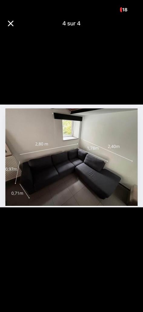 Divan, Huis en Inrichting, Zetels | Zetels, Ophalen, Hoekbank, 75 tot 100 cm, Zo goed als nieuw
