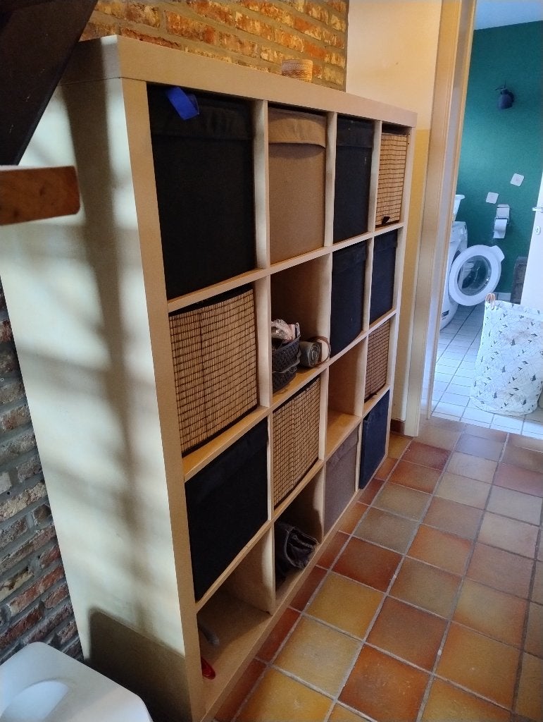 Ikea kallax kast (4x4 hokjes), Huis en Inrichting, Ophalen, Gebruikt