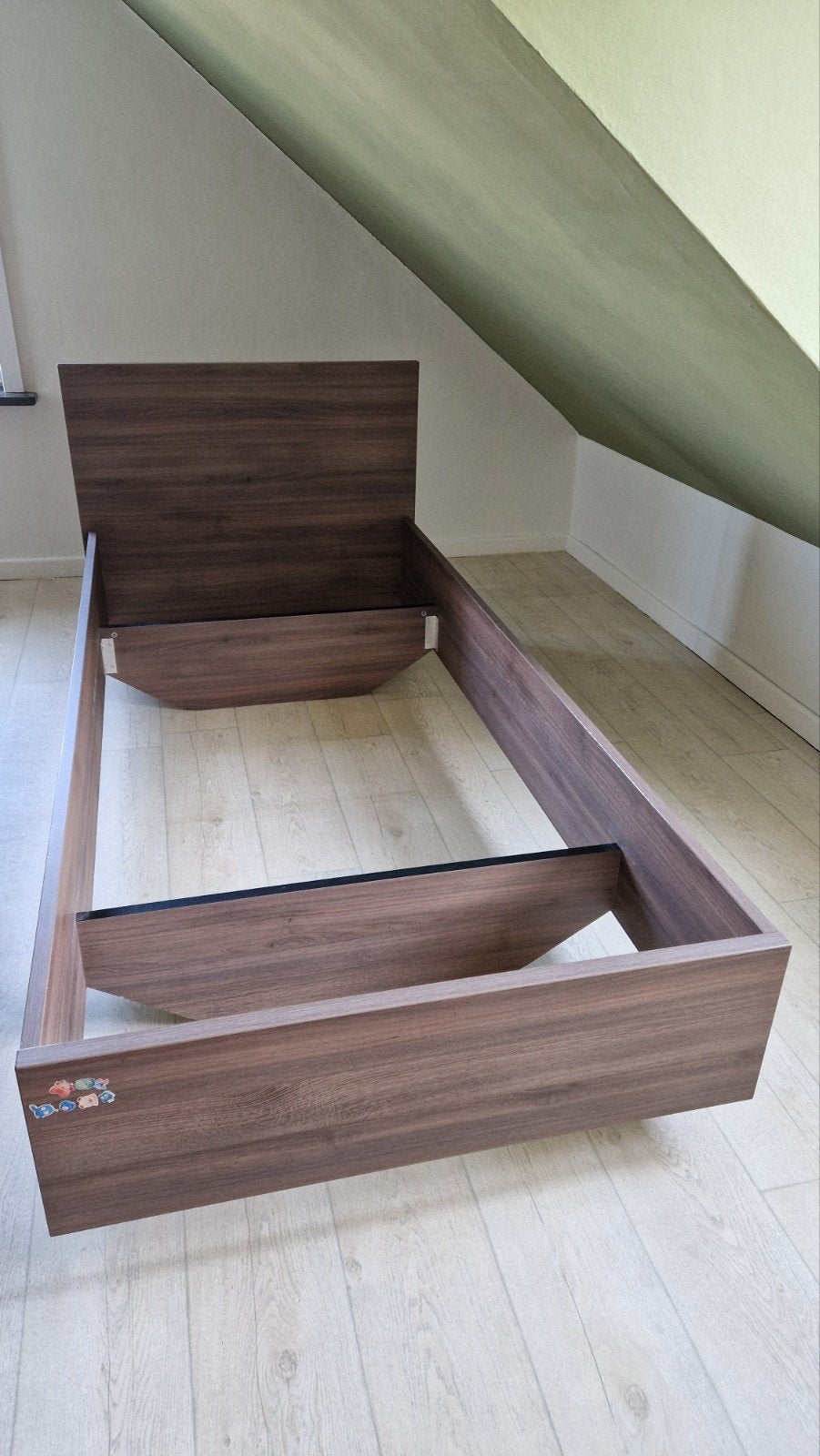Éénpersoonsbed 90x200, Huis en Inrichting, Ophalen, 90 cm, Eenpersoons, Bruin
