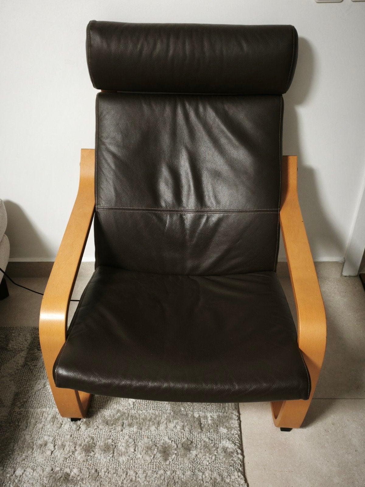 fauteuil Ikea en semi cuir, Maison & Meubles, Enlèvement, Comme neuf