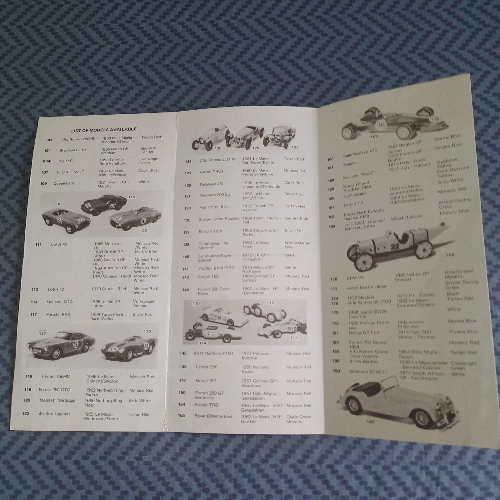 MODÈLES JOHN DAY* VINTAGE* BROCHURE/CATALOGUE EN MÉTAL BLANC, Autres marques, Voiture, Comme neuf, Enlèvement