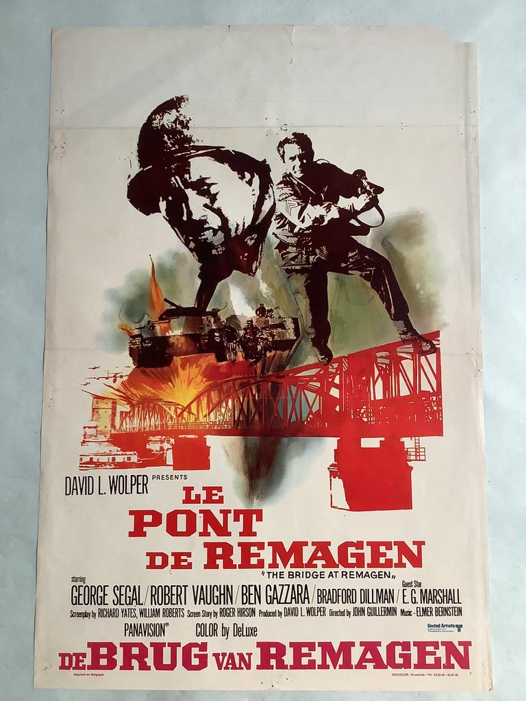 THE BRIDGE AT REMAGEN   Filmposter   36-54 cm   Used, Verzamelen, Ophalen of Verzenden