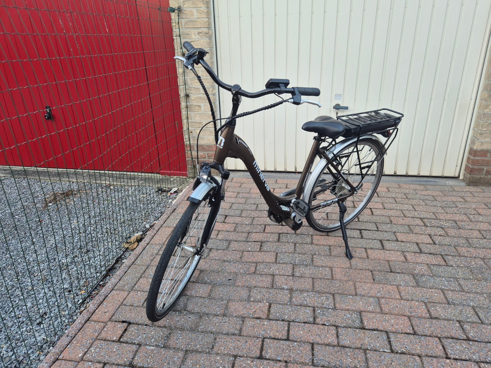 Elektrische fiets (by. Minerva), Fietsen en Brommers, Elektrische fietsen, Gebruikt, 47 tot 51 cm, 50 km per accu of meer, Ophalen