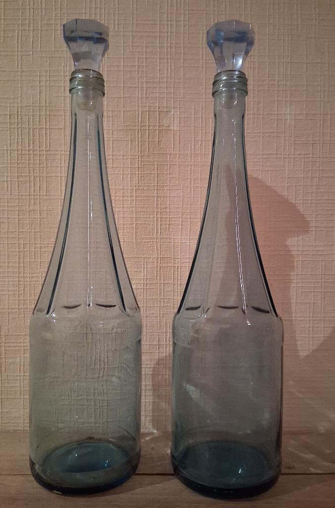 vintage blauwe flessen / karaffen - 0,75L, Huis en Inrichting, Keuken | Servies, Ophalen of Verzenden, Nvt, Nvt, Nvt